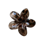Brown Speckled Flower Claw Clip