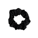 Black silk hair scrunchy