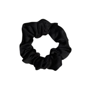 Home Black silk hair scrunchy